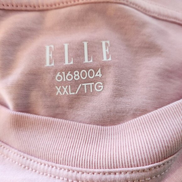Elle Pink Short Sleeve Tee XXL Spring and Summer, Travel T Shirt, Casual, - Picture 2 of 5